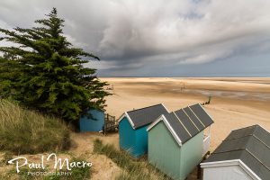 Storm over Wells Beach Huts