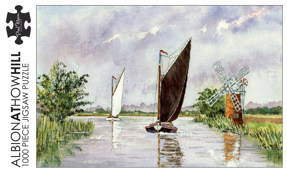 Wherry Albion At How Hill Watercolour Piece Jigsaw Puzzle Paul