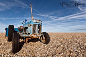 Tractor on Cley Beach