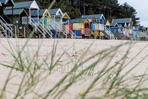 Wells Beach Huts through the Dunes