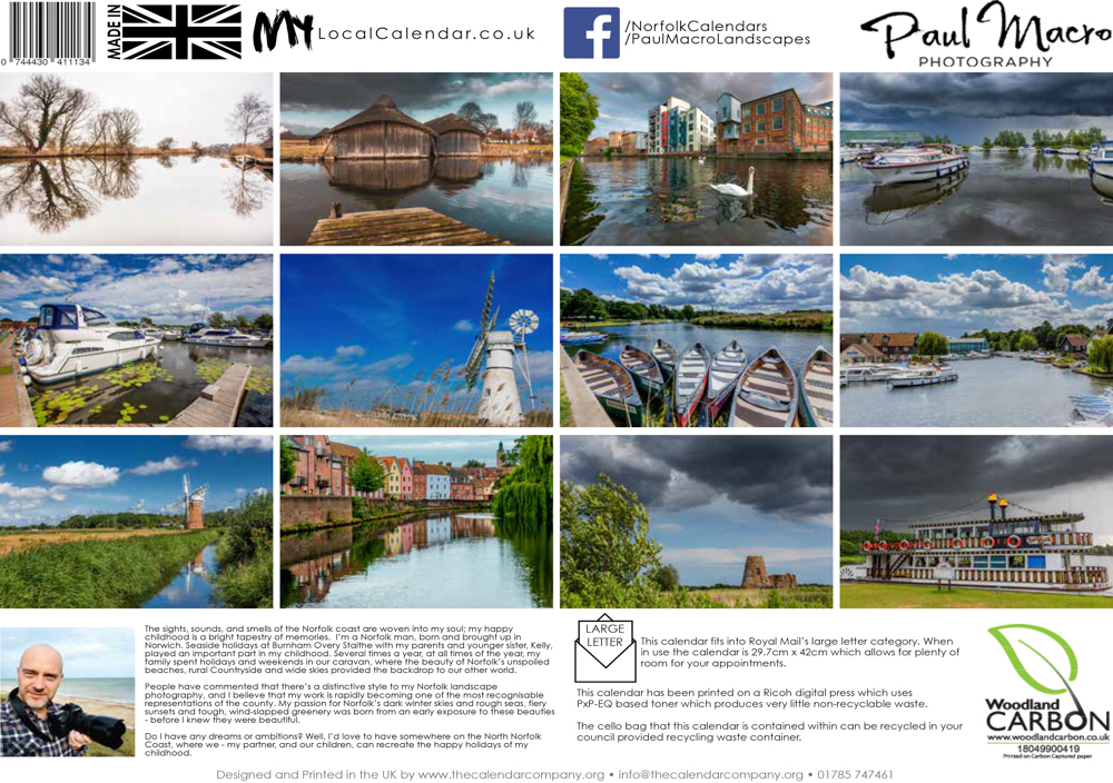 NORFOLK BROADS & RIVERS 2024 Calendar Paul Macro Photography