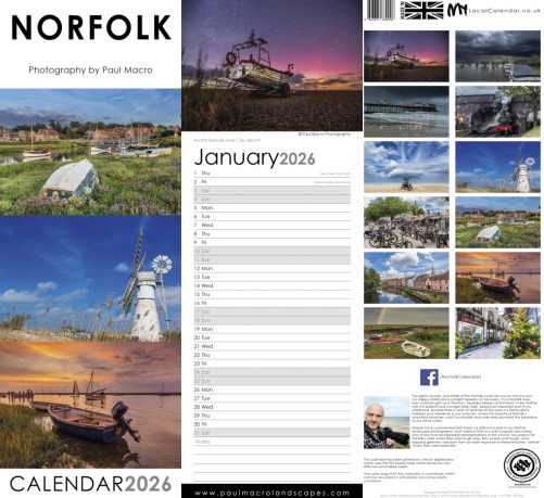 Slimline NORFOLK 2026 Calendar
