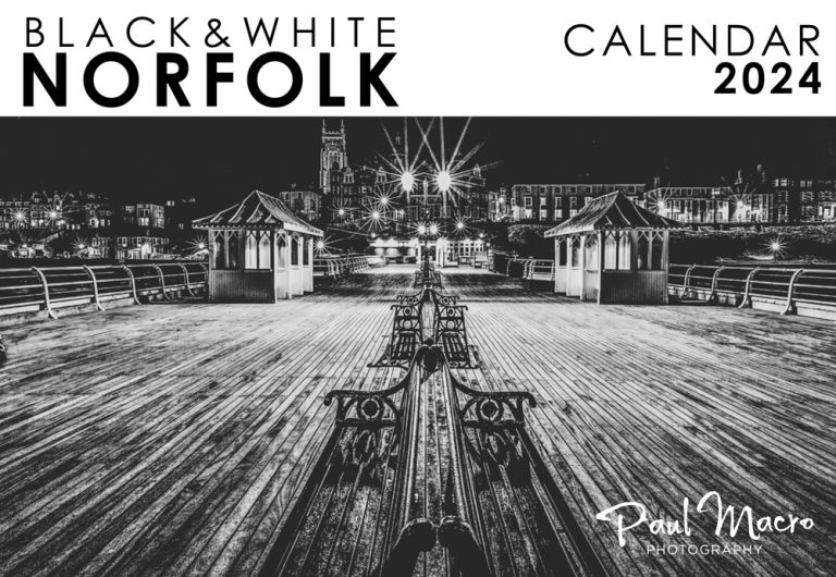 NORFOLK BLACK & WHITE 2024 Calendar Paul Macro Photography