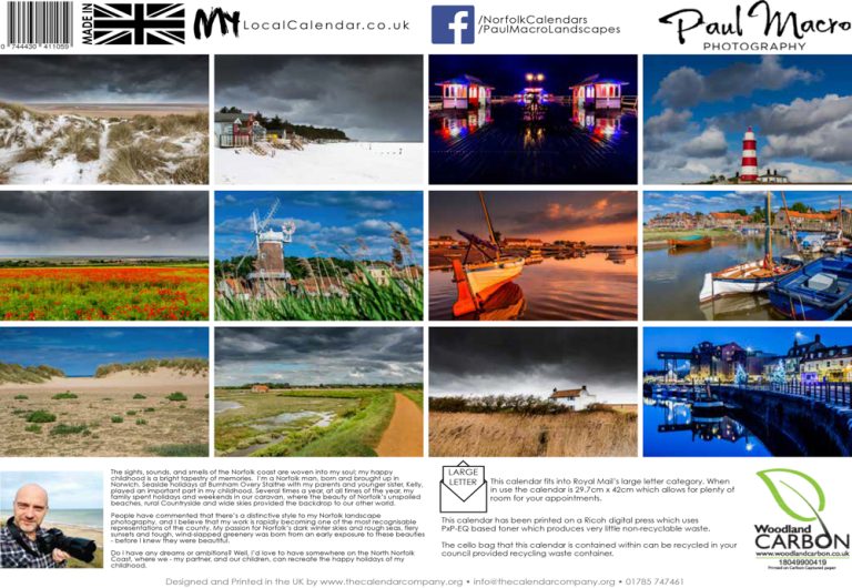 NORTH NORFOLK COAST 2024 Calendar Paul Macro Photography