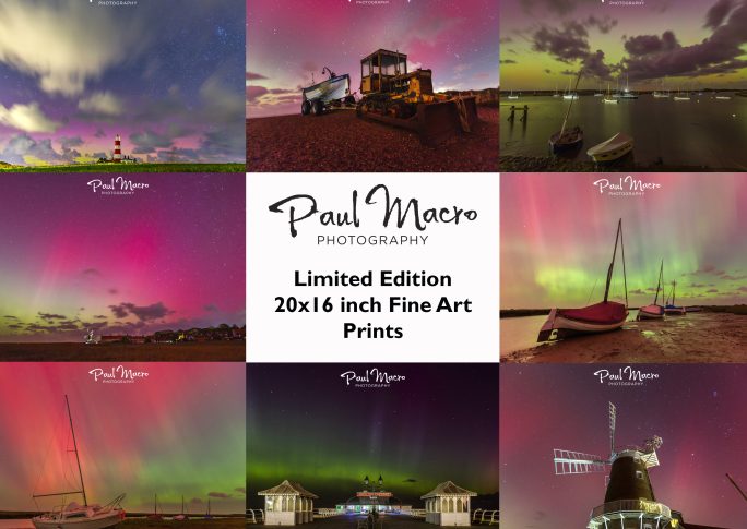 Aurora Borealis 'Norfolk' Lights Limited Edition Fine Art Prints