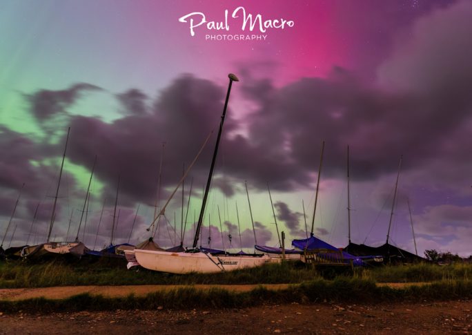 Aurora Borealis & Clouds 'Norfolk' Lights over Blakeney