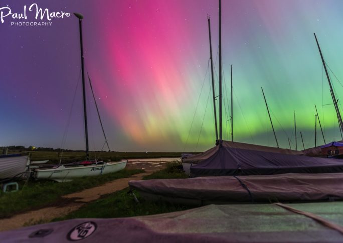 Aurora Borealis Beams 'Norfolk' Lights over Blakeney