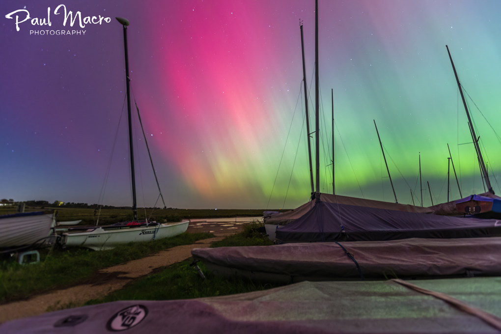Aurora Borealis Beams 'Norfolk' Lights over Blakeney