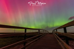 Aurora Borealis 'Norfolk' Lights over Blakeney Bridge