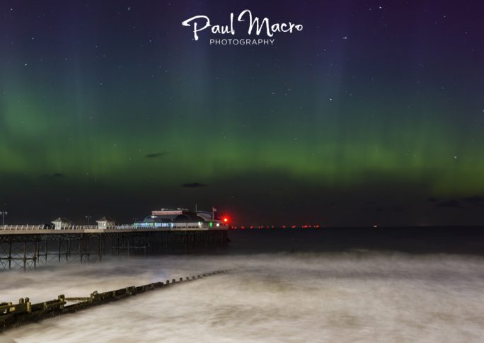 Aurora Borealis 'Norfolk' Lights Lights up Cromer Pier